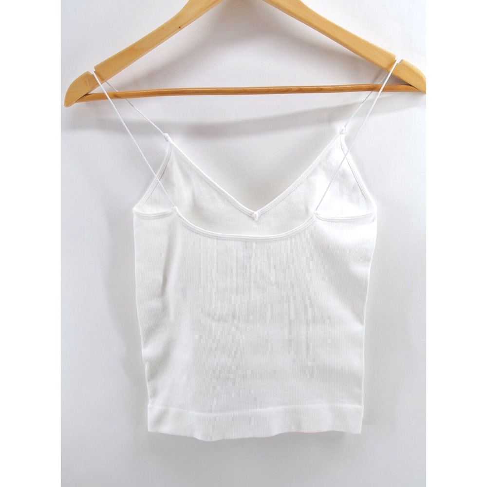SLEEVELESS TANK TOP MEDIU MAURA WOMENS STRETCHY WHITE - Picture 2 of 5